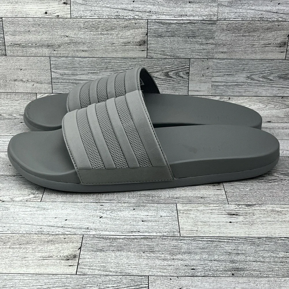 Adidas Slides Shoes Mens Size 13 Comfort Sandals Pool Shower‎ Slip On Stripes
